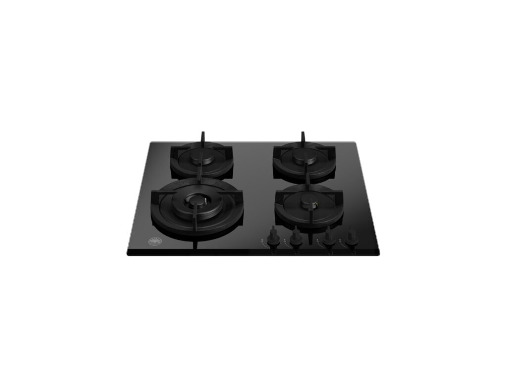 Built-in glass-top gas cooktop Bertazzoni, wok burner, 60 cm, Black