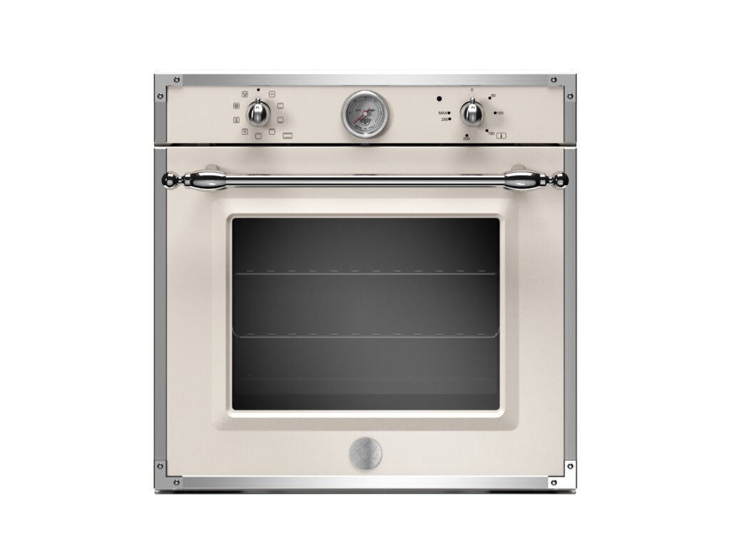Built-in electric oven Bertazzoni Heritage 60 cm, 9 functions, with thermometer, Cream / chrome