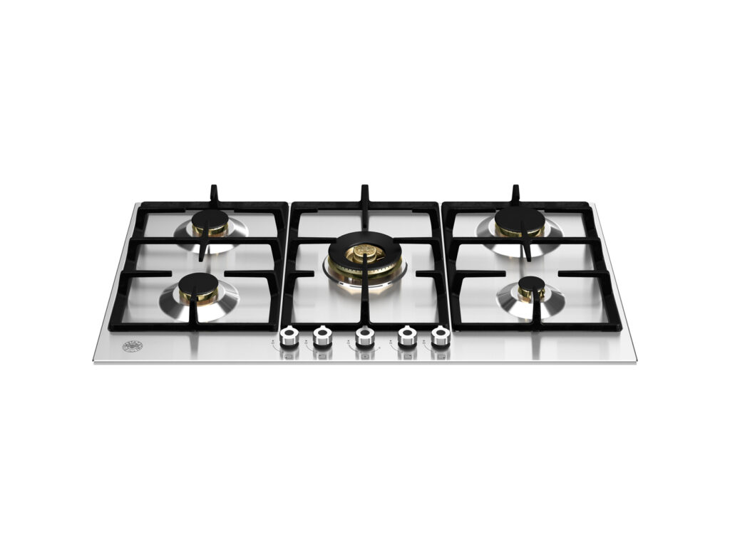 Gas Cooktop Bertazzoni Professional 90 cm with Central Double Wok Burner, Stainless Steel