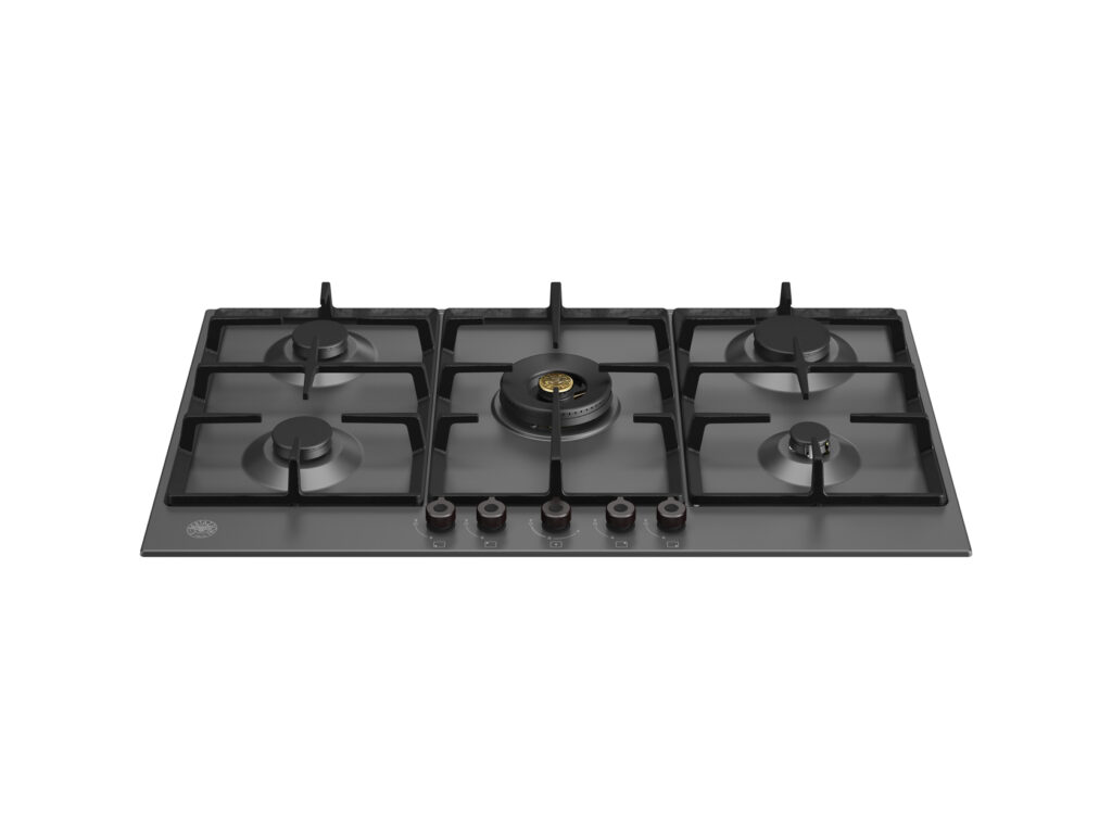 Газовая варочная панель Bertazzoni Professional 90 см с центральной двойной конфоркой Wok, Черный матовый (аутлет)