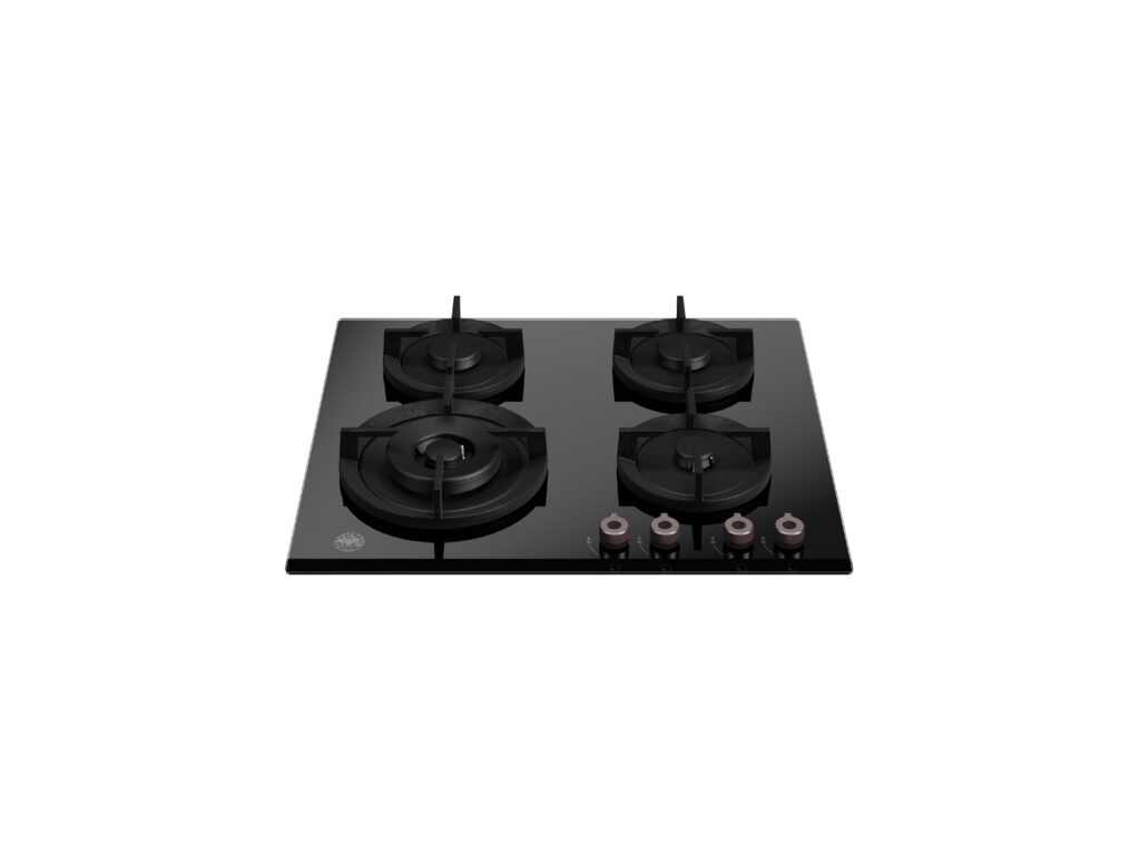 Варочная панель Bertazzoni Professional 60 см газ на стекле с боковой WOK-конфоркой, черное стекло, Черный (аутлет)