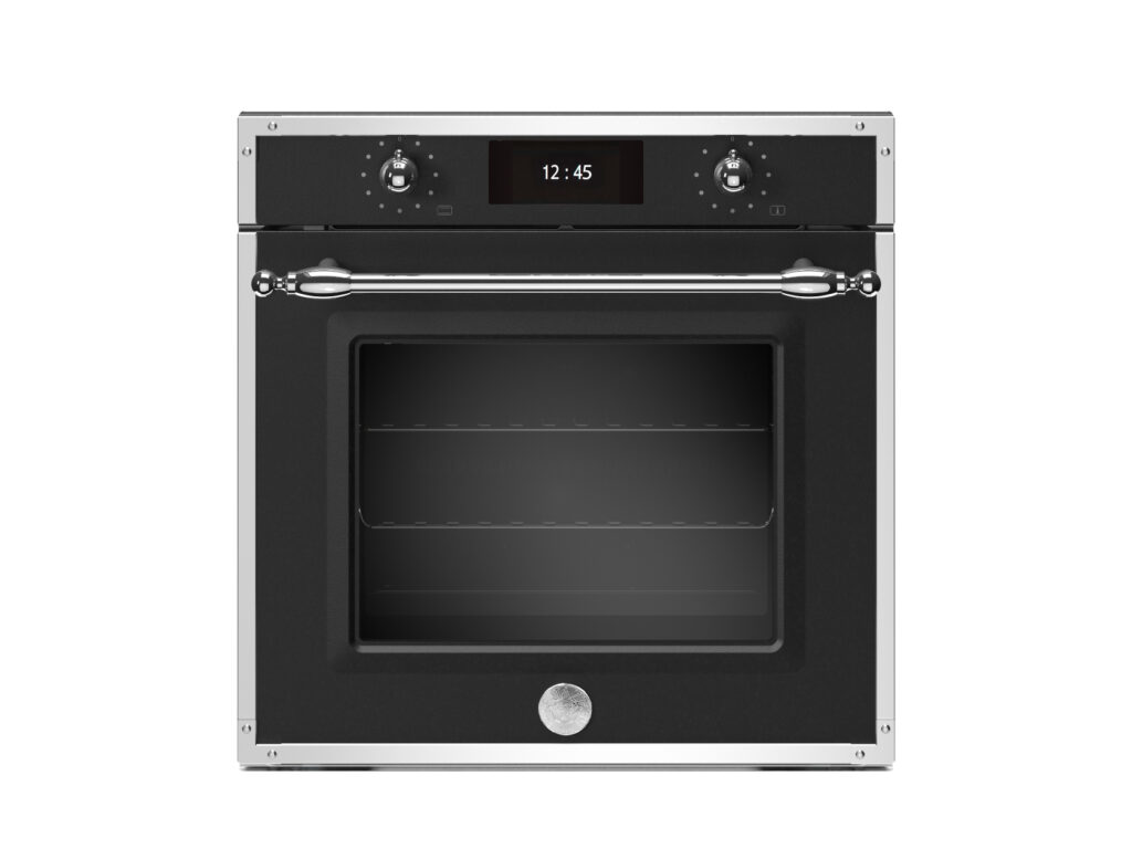 Oven Bertazzoni Heritage 60 cm, electric, pyrolysis and steam, TFT display, Matte black