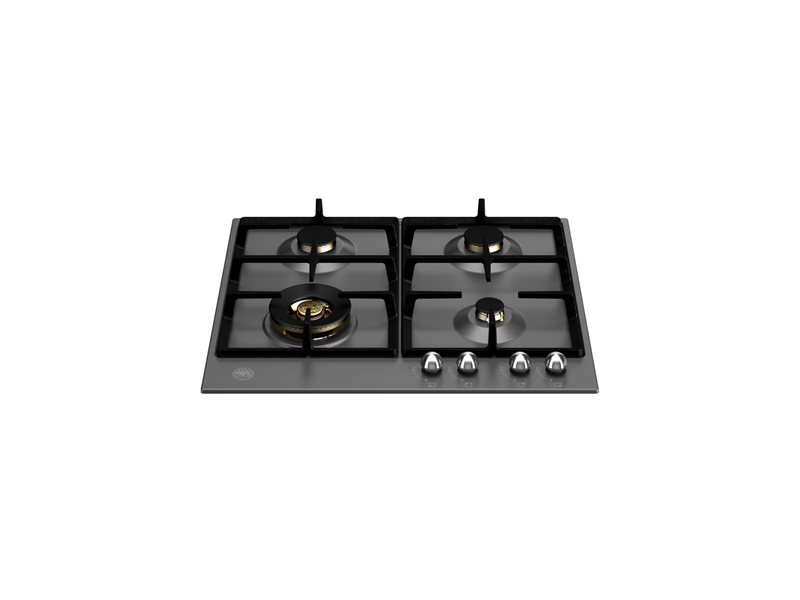 Bertazzoni Heritage 60 cm Gas Cooktop with Wok Burner, Black Enamel, Matte Black
