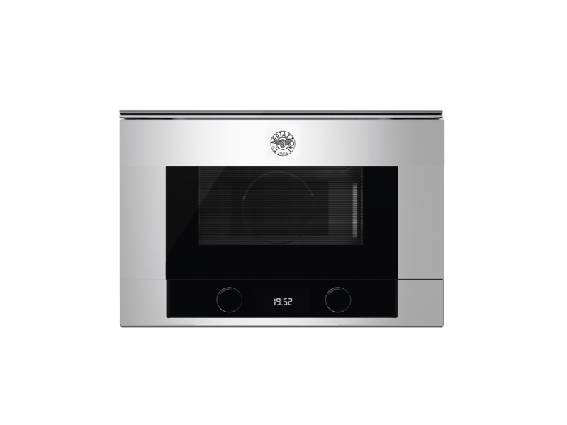 Microwave Oven Bertazzoni Modern 60x38 cm, 22L, grill, black glass/stainless steel, Stainless Steel