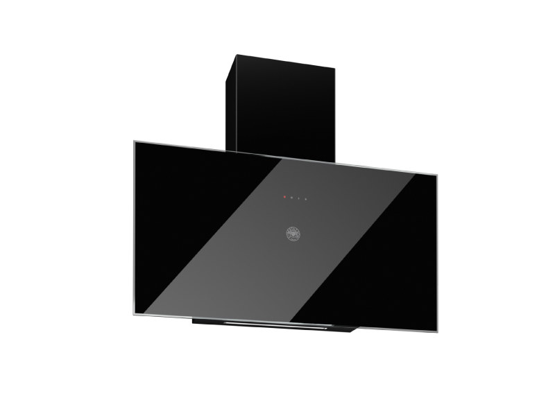 90 cm vertical flat hood, Black