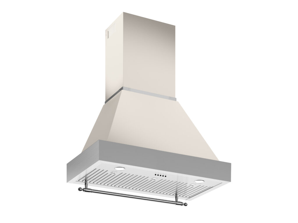 Bertazzoni 90 cm Wall-Mounted Hood, Stainless Steel, 1 Motor, Ivory
