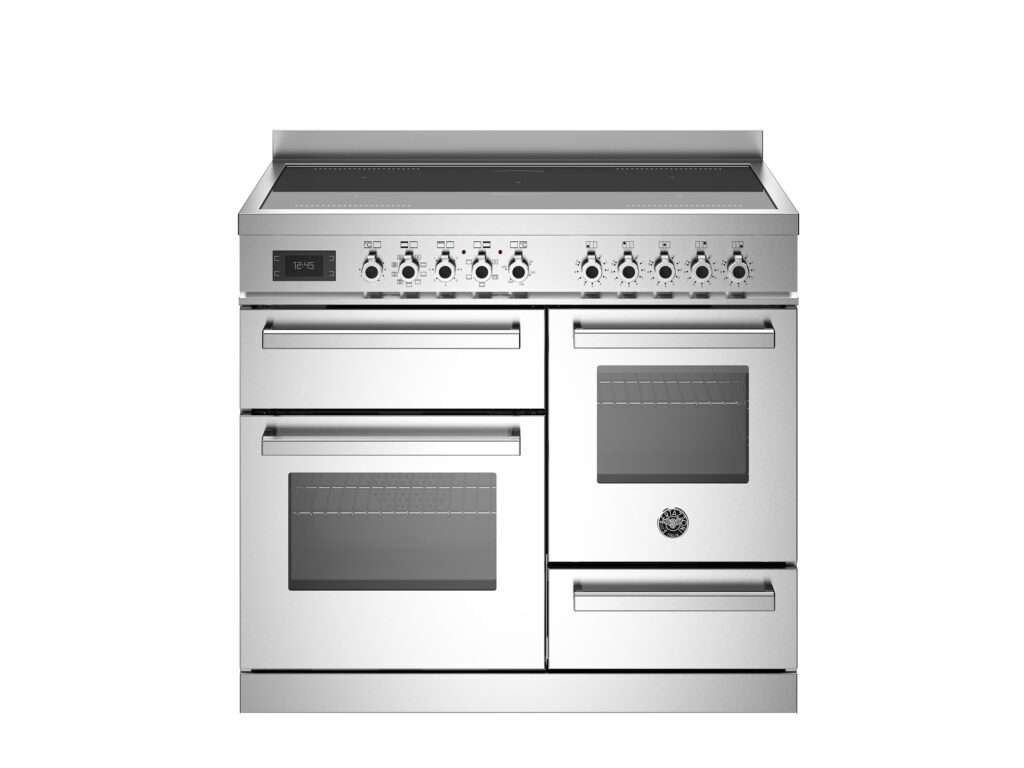 Bertazzoni Professional 100 cm Electric Range with Induction Cooktop and Three Ovens, Standard