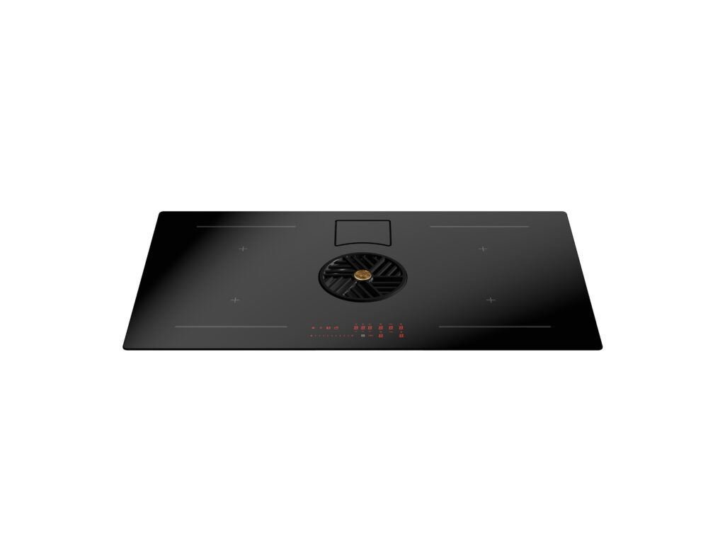 Induction hob 80 cm with integrated extractor, Black