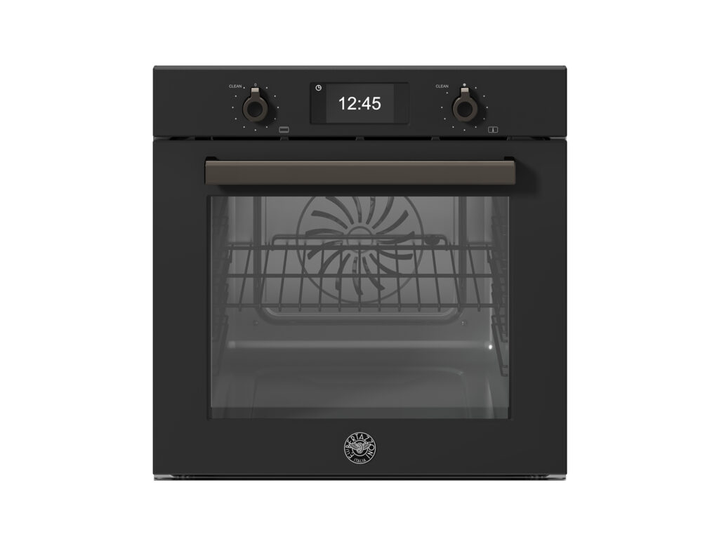Electric Built-in Oven 60 cm with pyrolytic cleaning and TFT display Bertazzoni Professional, Carbonio