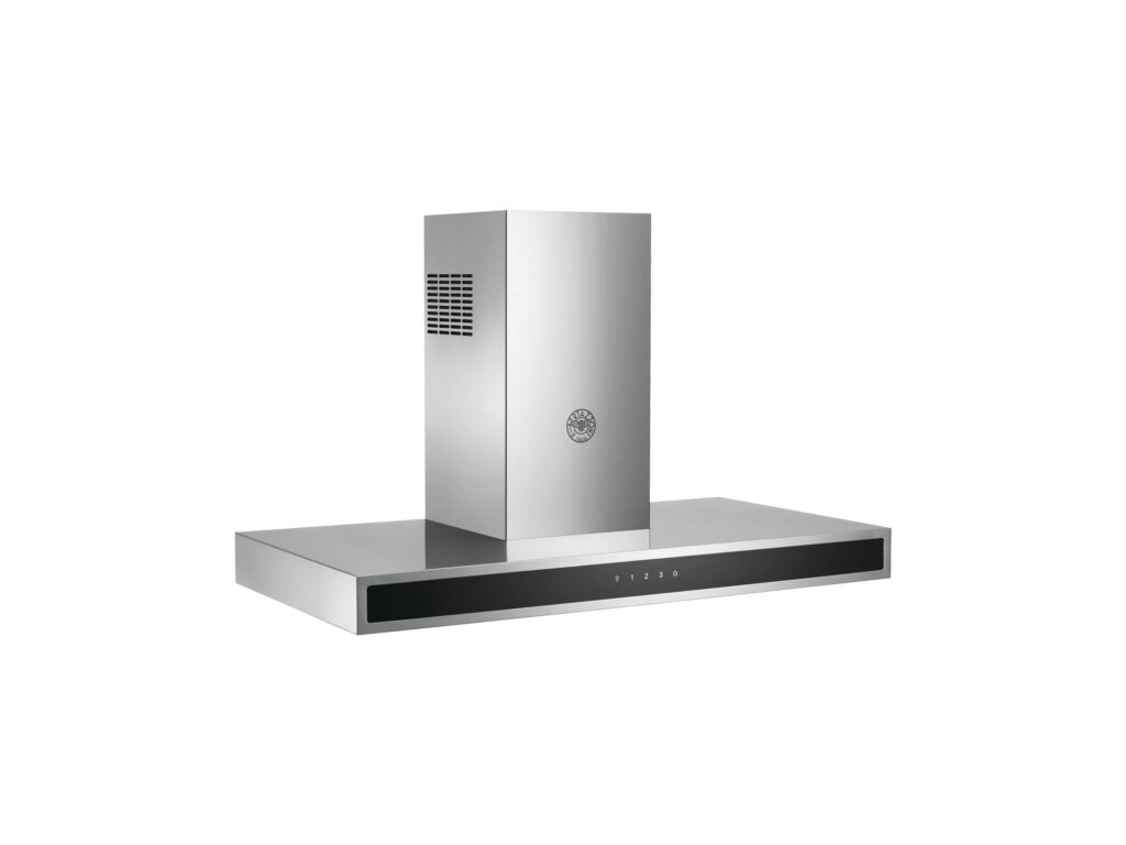 Bertazzoni T-shaped wall-mounted hood, 1 motor, 800 m³/h, 90 cm, stainless steel