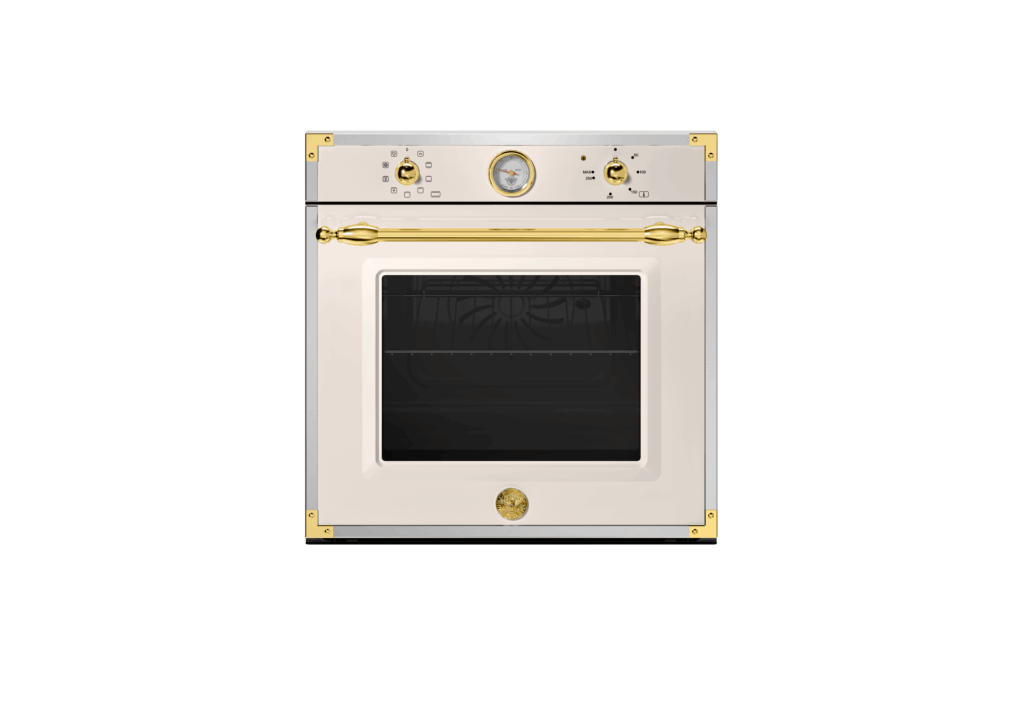 Built-in electric oven, 60 cm, Heritage, ivory/gold