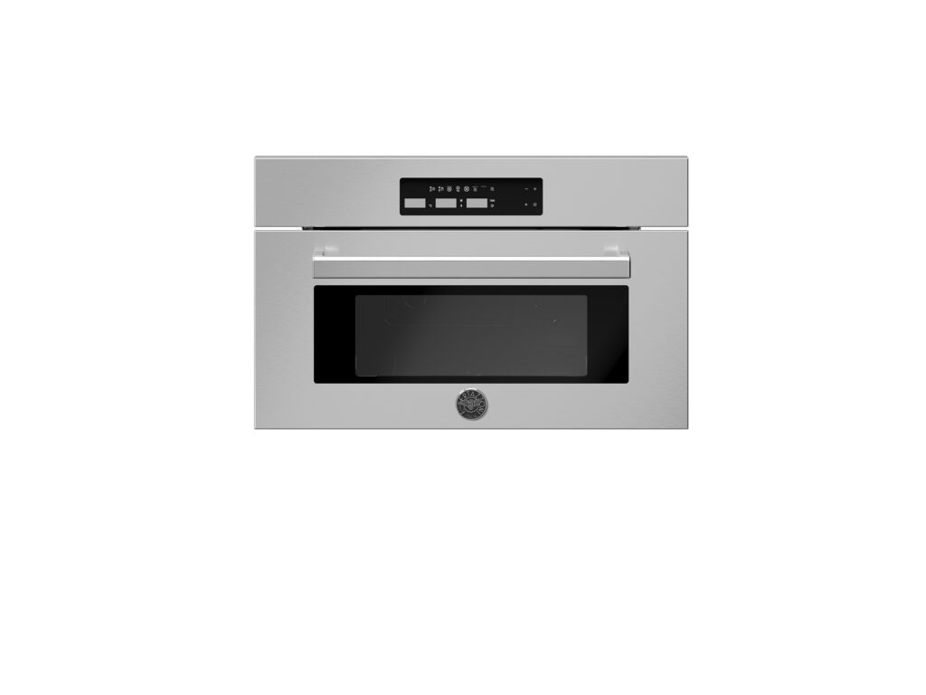 Built-in compact combined oven with microwave, 76 x 47.5 cm, stainless steel